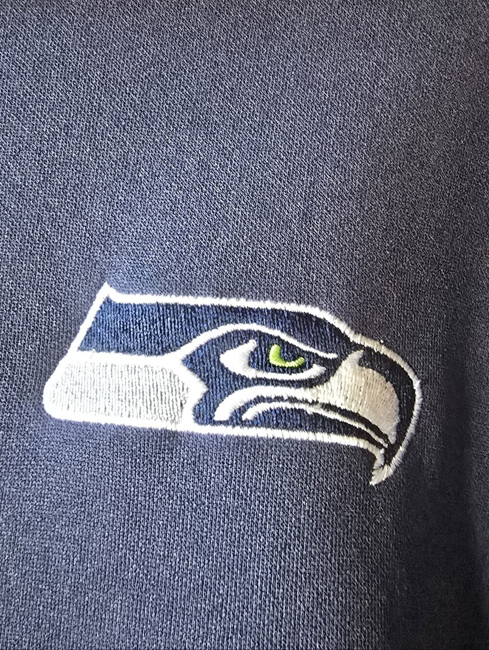 NFL Seahawks Mens Navy Quarterzip Pullover Size Large - Picture 2 of 14